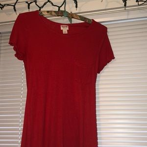 MOSSIMO medium red ribbed pocket dress